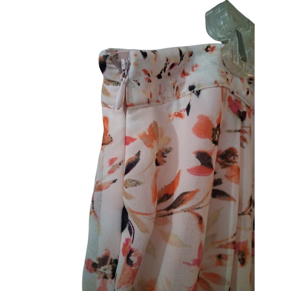 Calvin Klein Blush Pink Floral Midi Skirt Cottagecore Prairie Vintage 90s - Picture 5 of 6